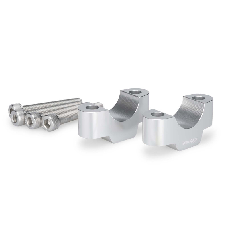 Rehausseurs Puig pour guidon BMW R12 Nine T 24/25 argent