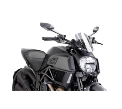 PUIG CUPOLINO NAKED NEW GENERATION SPORT REGOLABILE DUCATI DIAVEL 14'-18' FUME CHIARO