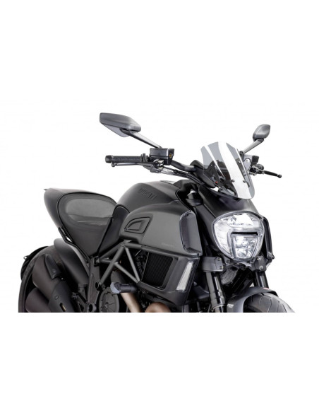 puig naked ng sport adjustable windshield ducati diavel 14 16 light smoke