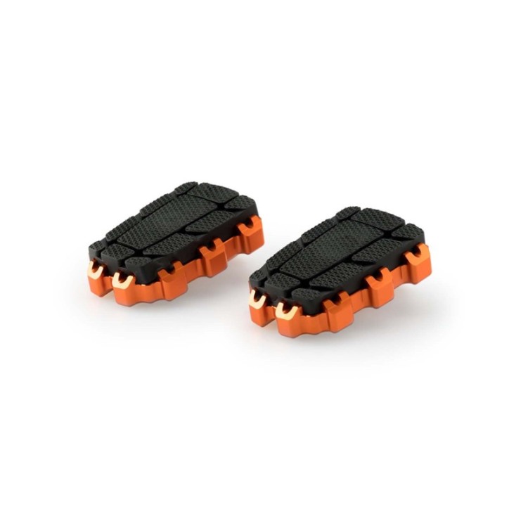 PUIG FOOTPEGS ENDURO 2.0 MODEL ORANGE COLOR - Dimensions: 86x63 mm. Weight: 440 gr