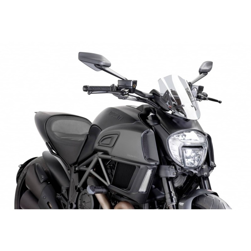 PUIG CUPOLINO NAKED NEW GENERATION SPORT REGOLABILE DUCATI DIAVEL 14'-18' TRASPARENTE