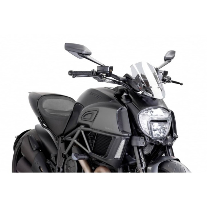 PUIG CUPOLINO NAKED N.G. SPORT REGOLABILE PER DUCATI DIAVEL 14-18 TRASPARENTE