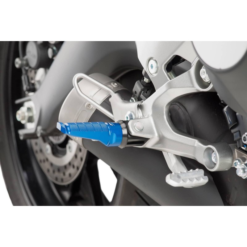 PUIG FOOTPEGS RACING MODEL COLOR BLUE - Dimensions: 72x27 mm. Weight: 90 g - 6301A