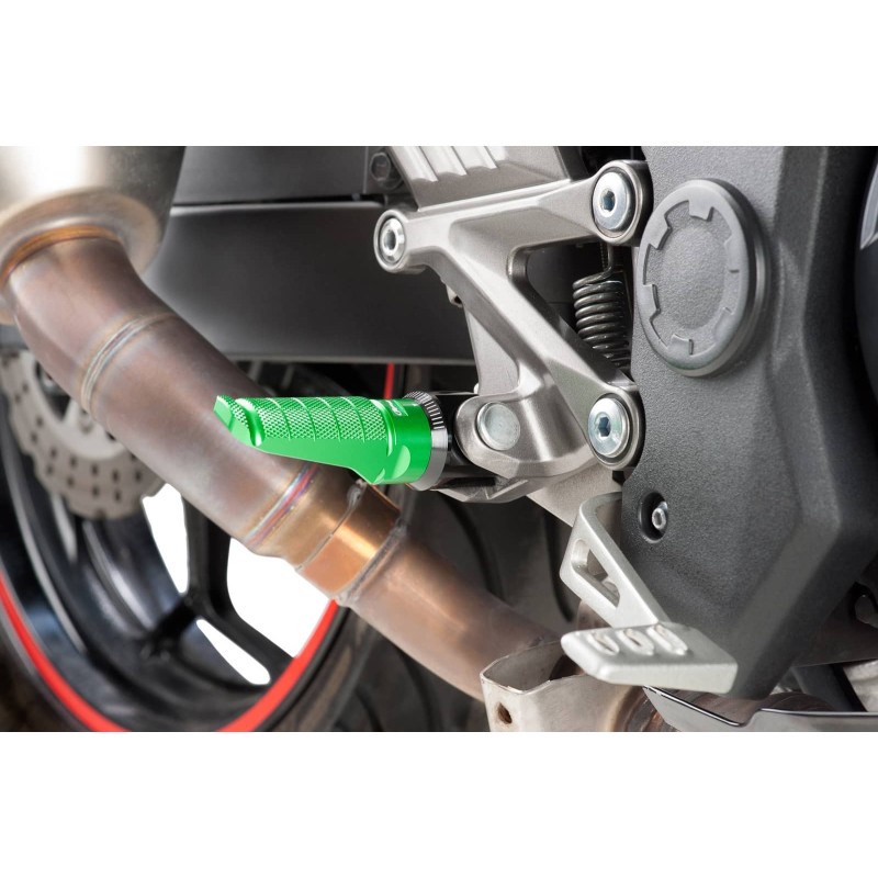 PUIG FOOTPEGS RACING MODEL COLOR GREEN - Dimensions: 72x27 mm. Weight: 90 g - 6301V