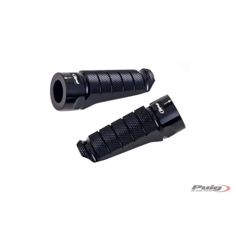 PUIG POGGIAPIEDI MODELLO RACING COLORE NERO. - Dimensioni: 72x27 mm. Peso: 90 gr