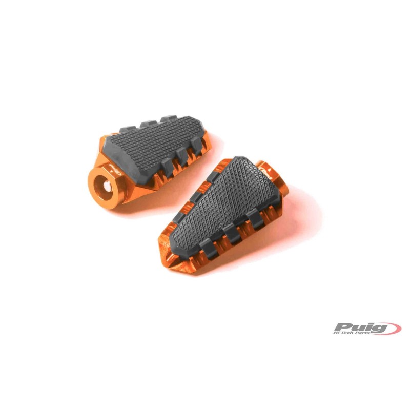 PUIG REPOSE-PIEDS MODELE TRAIL COULEUR ORANGE - Dimensions : 85x51 mm. Poids: 130 gr