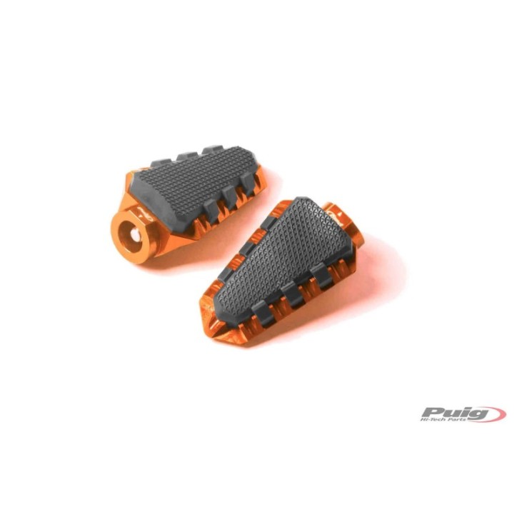 PUIG REPOSE-PIEDS MODELE TRAIL COULEUR ORANGE - Dimensions : 85x51 mm. Poids: 130 gr