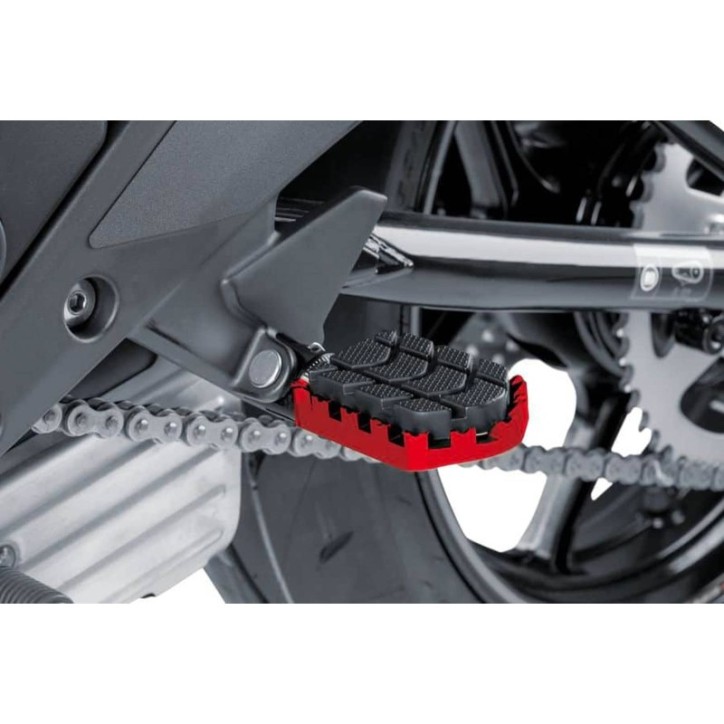 PUIG FOOTPEGS ENDURO MODEL RED COLOR - Dimensions: 95x60 mm. Weight: 440 gr