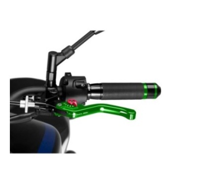 PUIG GREEN SHORT FIXED CLUTCH LEVER 3.0 AND RED SELECTOR