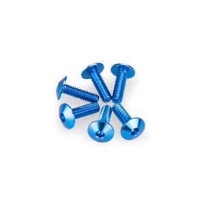puig kit anodized screws m6 for windshields blue color