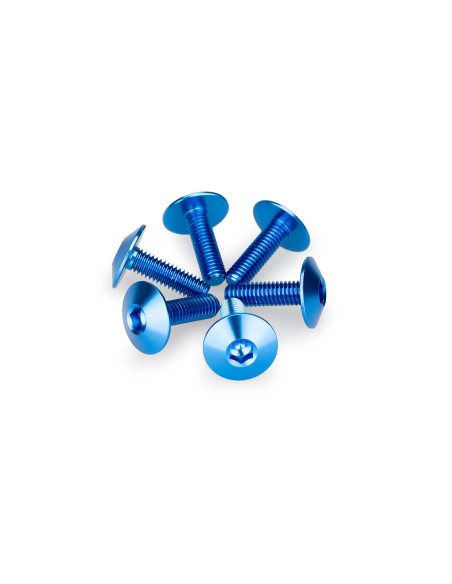 Kit de tornillos anodizados Puig M6 para parabrisas color azul