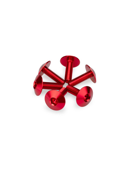Kit de tornillos anodizados Puig M6 para parabrisas color rojo