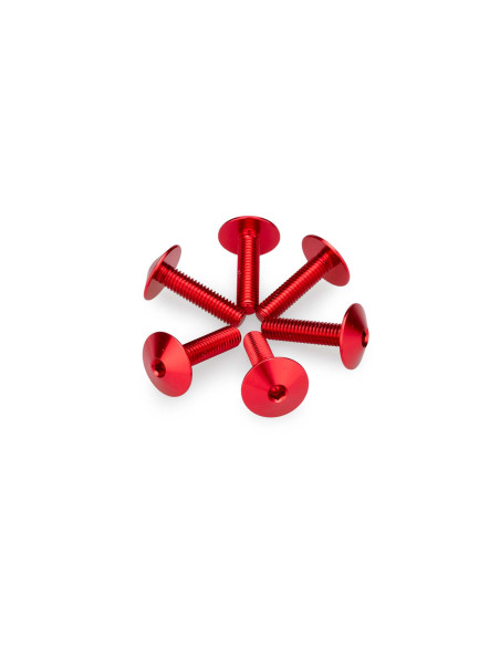 Kit de tornillos anodizados Puig M5 para parabrisas color rojo