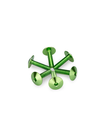 Kit de vis anodisees Puig M5 pour pare-brise couleur verte
