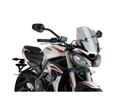 PUIG CUPOLINO NAKED NEW GENERATION SPORT PER TRIUMPH STREET TRIPLE S 20-21 FUME CHIARO