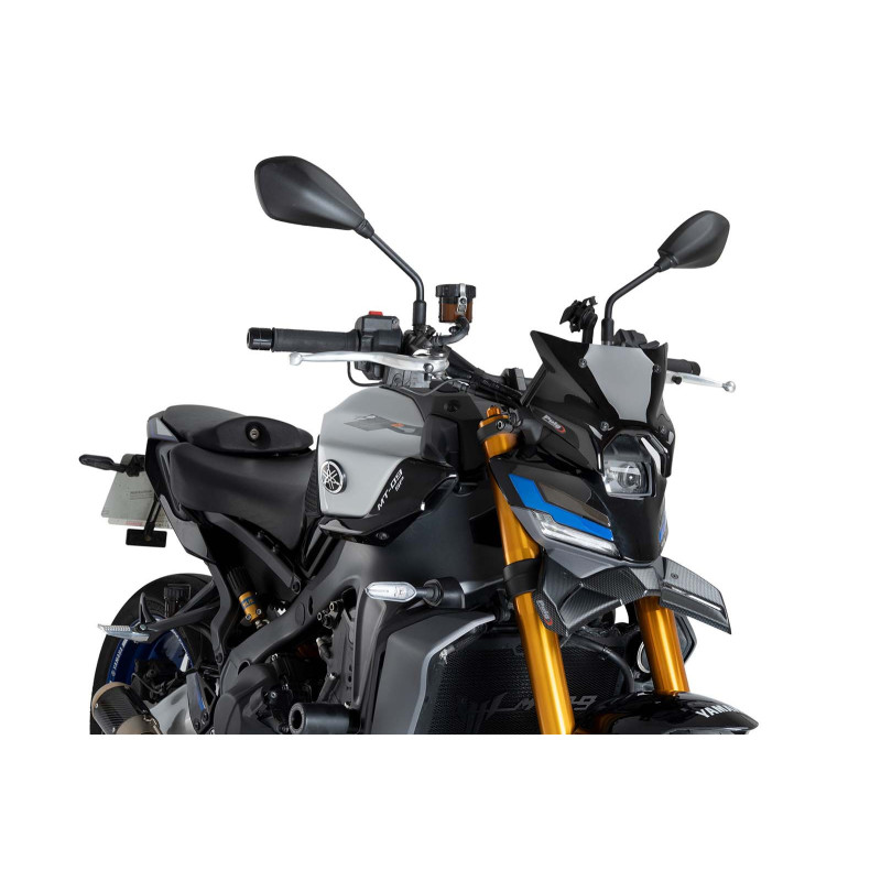Becquet avant Puig Downforce Naked pour Yamaha MT-09 Y-AMT 24-25, look carbone