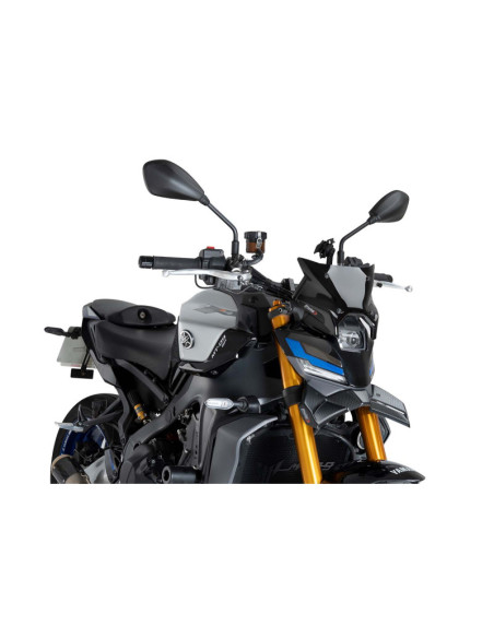 Aleron delantero Puig Downforce Naked Yamaha MT-09 Y-AMT 24-25 con aspecto de carbono