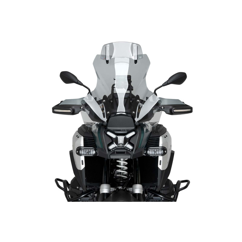 puig cupolino touring-visor with radar bmw r1300 gs triple black 23-25 light smoke