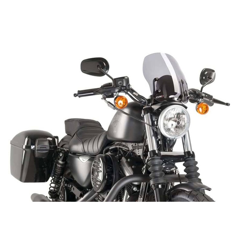 PUIG CUPOLINO NAKED NEW GENERATION TOURING PER HARLEY D. SPORTSTER 1200 CUSTOM 04'-10' FUME CHIARO