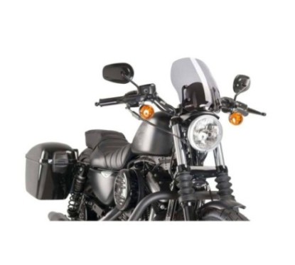 PUIG CUPOLINO NAKED NEW GENERATION TOURING PER HARLEY D. SPORTSTER 1200 CUSTOM 04'-10' FUME CHIARO