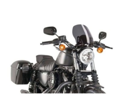 PUIG CUPULA NAKED N.G. TOURING HARLEY D.SPORTSTER 1200 CUSTOM 04-10 AHUMADO OSCURO