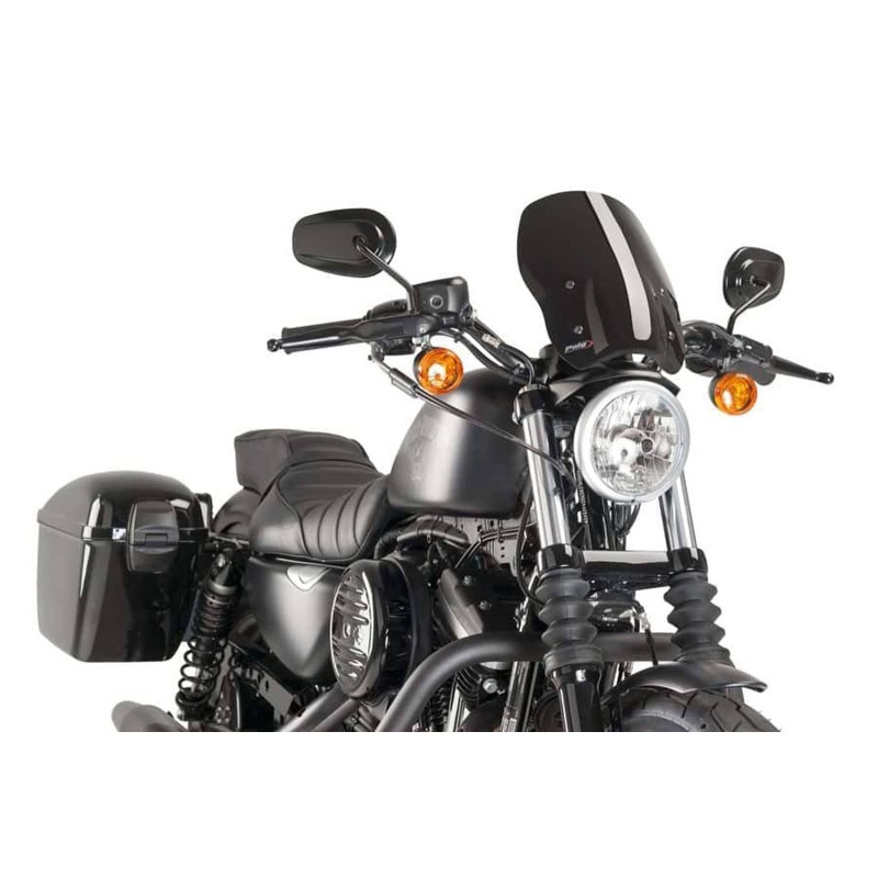 PUIG CUPOLINO NAKED NEW GENERATION TOURING PER HARLEY D. SPORTSTER 1200 CUSTOM 04'-10' NERO