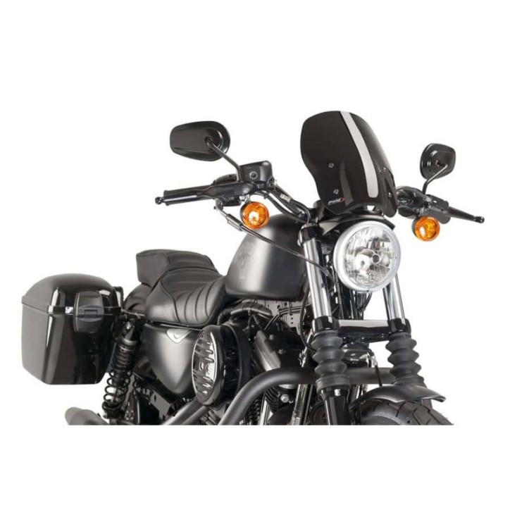 PUIG CUPOLINO NAKED N.G. TOURING PER HARLEY D. SPORTSTER 1200 CUSTOM 04-10 NERO