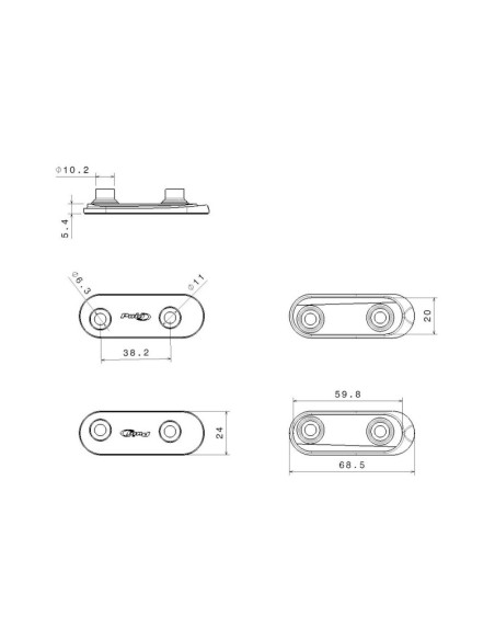 Cache-retroviseur Puig noir pour BMW M1000 RR 2025