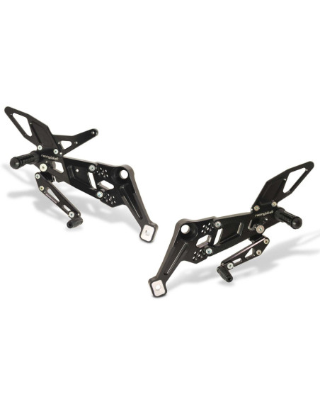 Rennrad verstellbare Fussraste mit variablem Offset und fester Fussraste fur Aprilia RS660 2025 schwarz