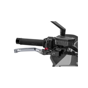 Puig 4.0 folding brake lever silver and red selector