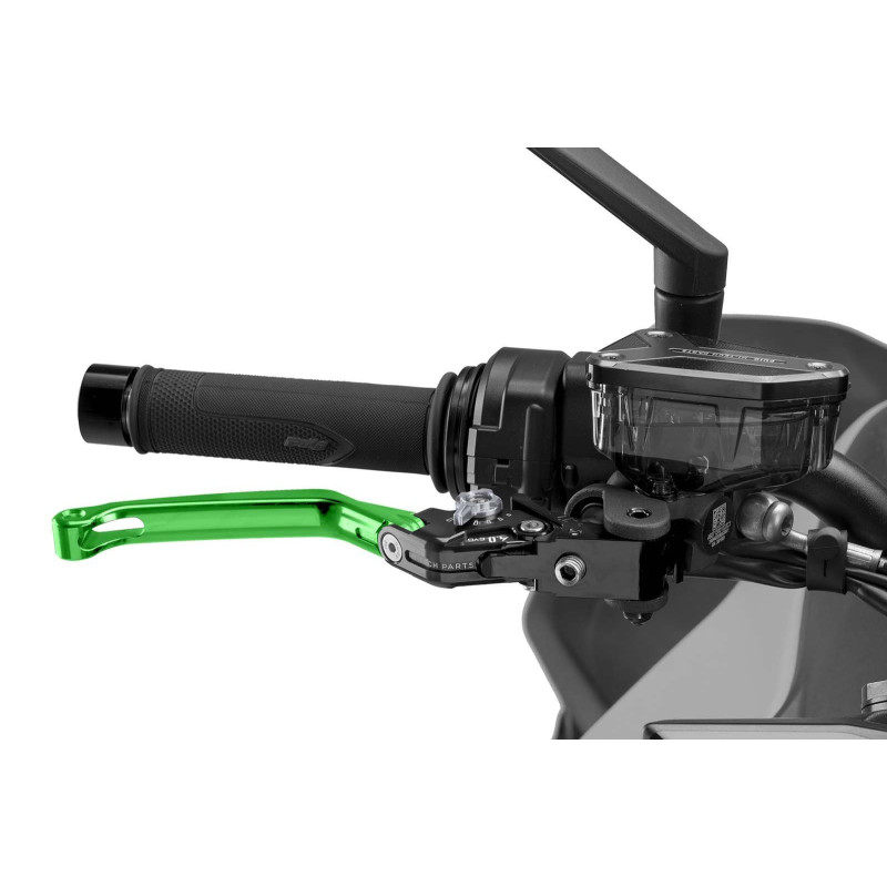 Levier de frein pliable Puig 4.0 selecteur vert et titane