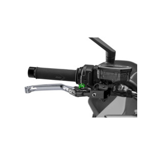 Levier de frein pliable Puig 4.0, selecteur titane et vert