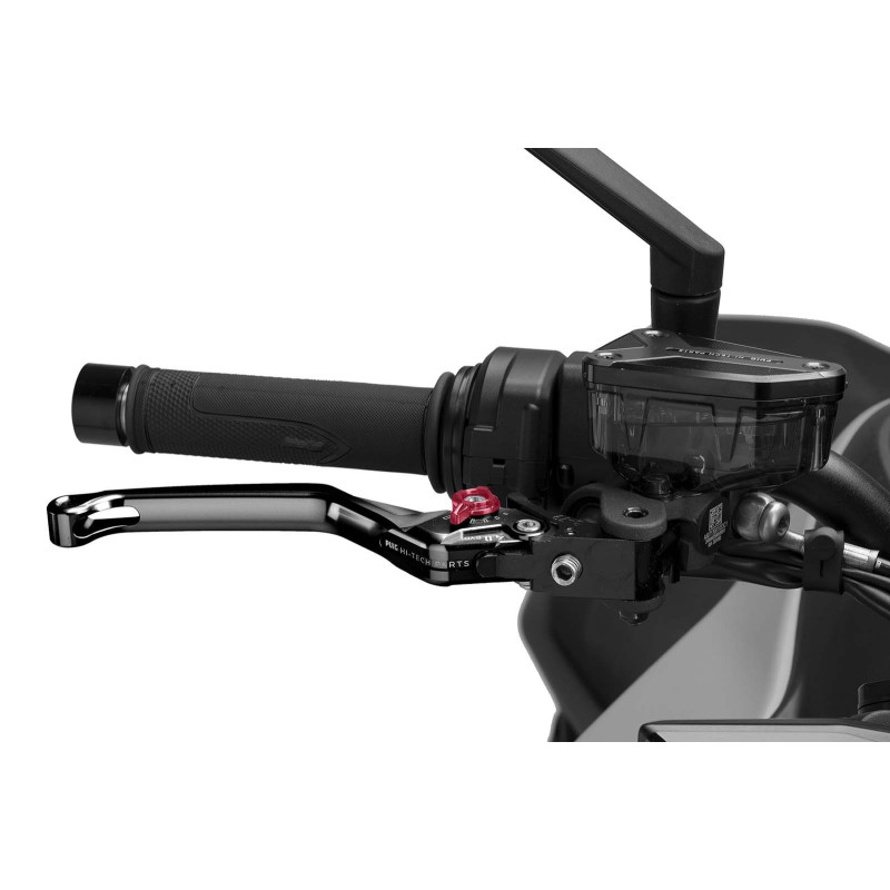 Levier de frein Puig 4.0 selecteur fixe noir et rouge