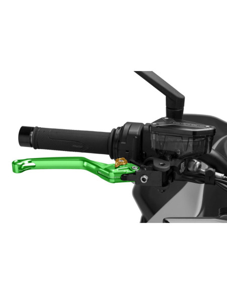 Levier de frein Puig 4.0 selecteur fixe vert et or