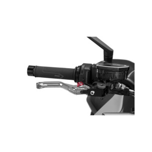 Puig 4.0 brake lever fixed short silver and red selector