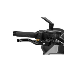 Puig 4.0 brake lever fixed short black and gold selector