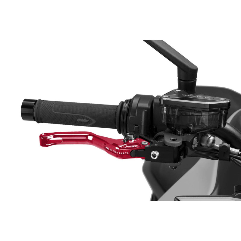 Levier de frein Puig 4.0 fixe court selecteur rouge et noir