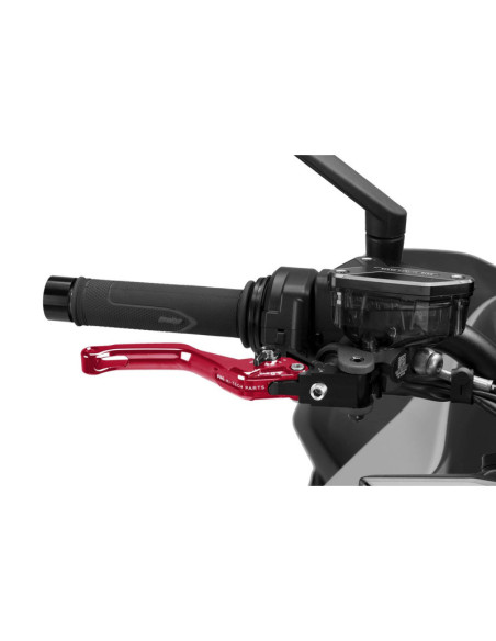 Levier de frein Puig 4.0 fixe court selecteur rouge et noir