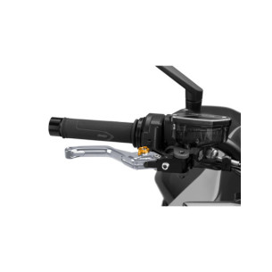 Levier de frein Puig 4.0 fixe court selecteur titane et or