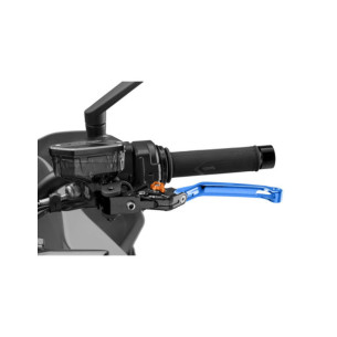 Levier d'embrayage pliable Puig 4.0 selecteur bleu et orange