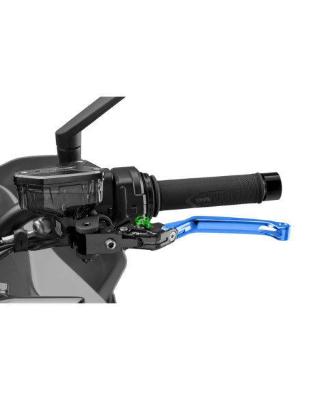 Maneta de embrague plegable Puig 4.0 selector azul y verde