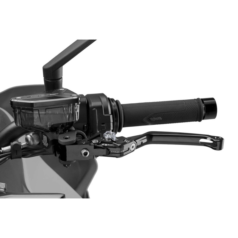 Puig 4.0 folding clutch lever black and titanium selector