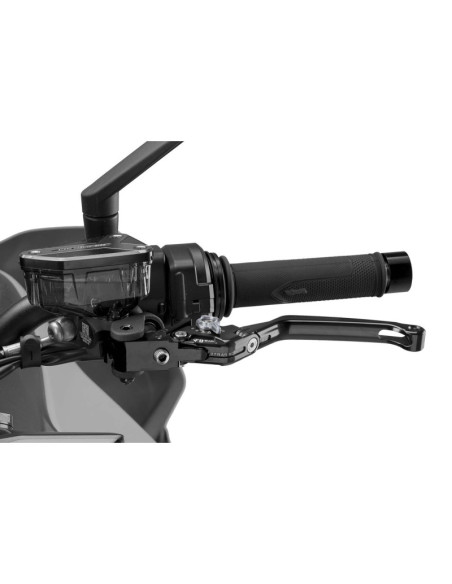 Puig 4.0 folding clutch lever black and titanium selector