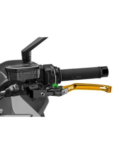 Levier d'embrayage pliable Puig 4.0 selecteur or et vert