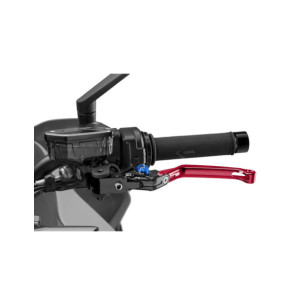 Levier d'embrayage pliable Puig 4.0 selecteur rouge et bleu