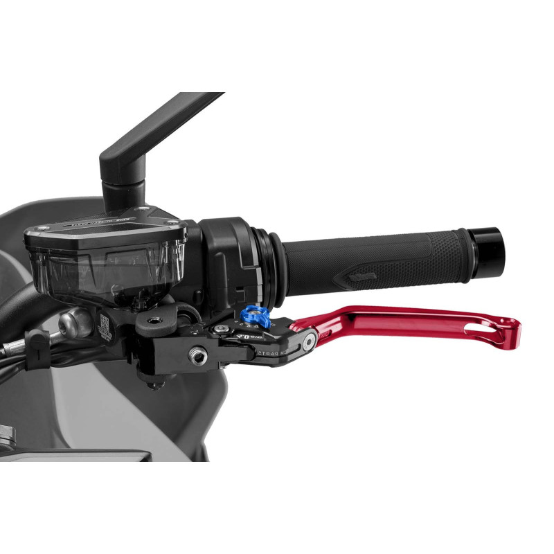 Maneta de embrague plegable Puig 4.0 selector rojo y azul