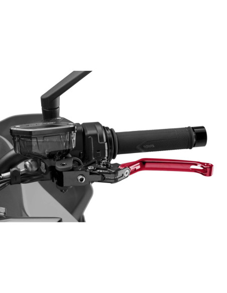 Maneta de embrague plegable Puig 4.0 selector rojo y negro