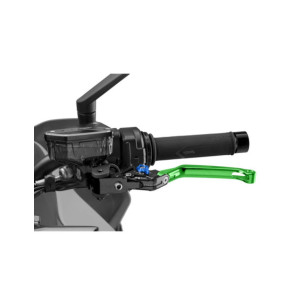 Levier d'embrayage pliable Puig 4.0, selecteur vert et bleu