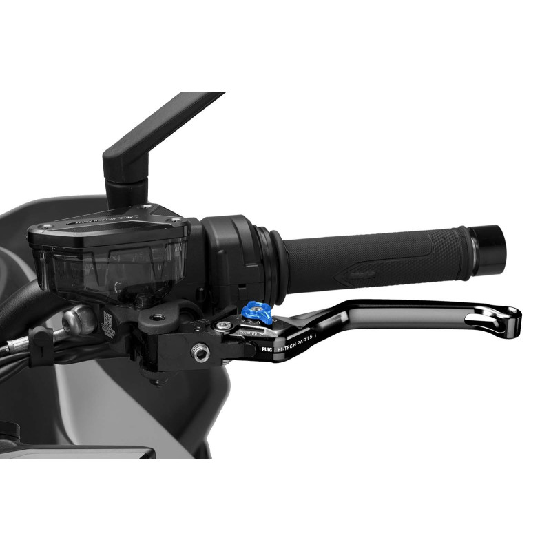 Levier d'embrayage fixe Puig 4.0 selecteur noir et bleu
