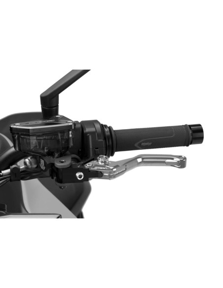 Puig 4.0 lever fixed clutch short silver and silver selector